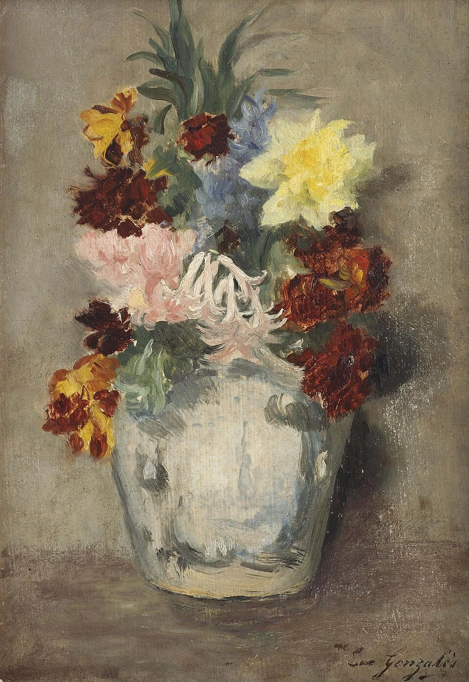 Un mazzo di narcisi e altri fiori vari